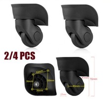 2PC Bagages Universels Roulettes Pivotantes Valise de Remplacement 360° Roue Spinner