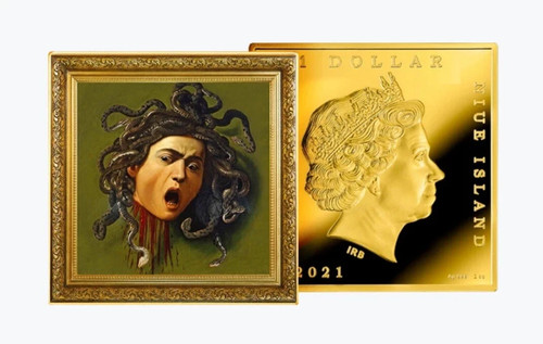2021 niue medusa caravage 1 - medusa,