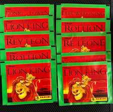 10 PACKETS POCHETTES PANINI LE ROI LION DISNEY 1994 SEALED FERMEE NEW RARE