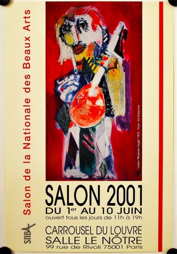 Affiche lorjou musicien rouge - lorjou,