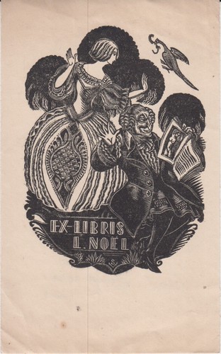 Libris lucien noël - noËl, gravé