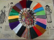  PAMPILLE GLAND  CALOTTE argentée GRAVEE ETHNIQUE BOHEME ESTIVAL  21 TEINTES