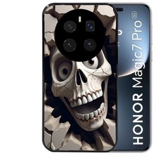 Coque noire pour Magic 7 PRO mort squelette smile