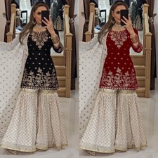 Pakistanais Prêt à Porter Robe Salwar Kameez Costume Indien Mariage Fête Kurta