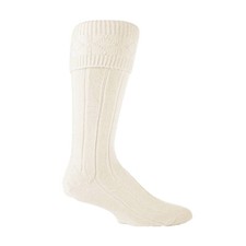 Chaussettes hautes kilt crème