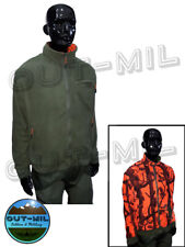 Veste De Chasse En Pile Bicolore Double Face Vert/Camo Orange