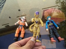 Vintage Dragon Ball Z: lot de 3 figurines articulées (krilin trunk vegeta)