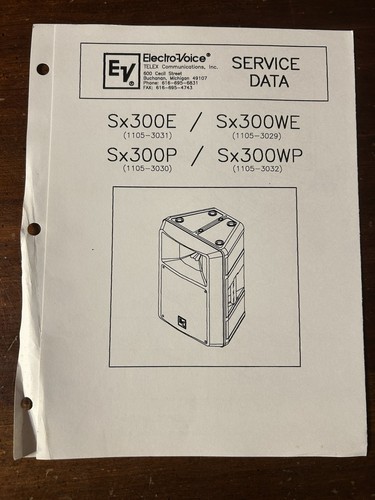 Electro voice sx300e - electro-voice, sx300p