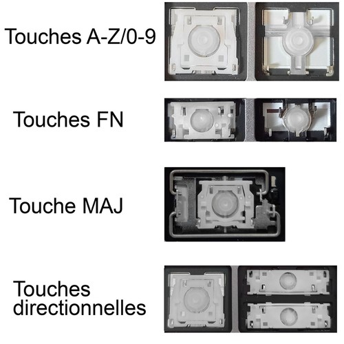 Touche clavier français - touche, de
