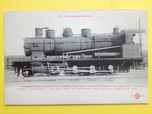 Cpa locomotive cie est - cpa,