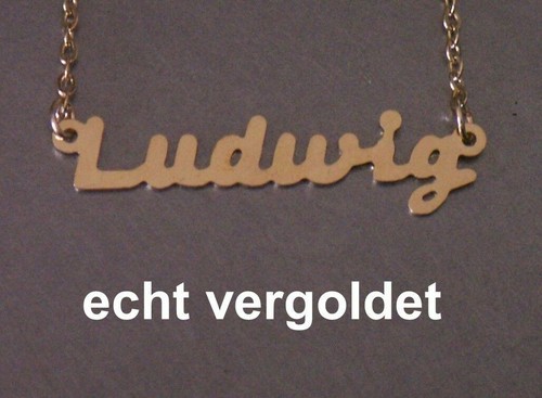Collier prénom ludwig or - ludwig, en