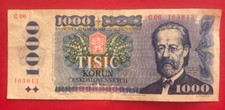 Beau billet de 1000 Korun TCHÉCOSLOVAQUIE 1985. Etat TTB