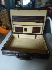 VINTAGE Mallette En Cuir / PORTE DOCUMENTS Attaché Case SATCHI