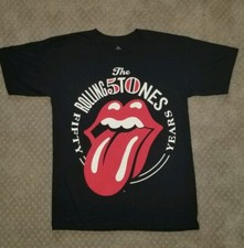 2013 The ROLLING STONES 50 Years LIVE Concert Tour (SMALL) T-Shirt BLACK.