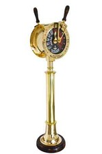 Télégraphe en laiton finition socle bois ancien vintage 42" salle des machine...