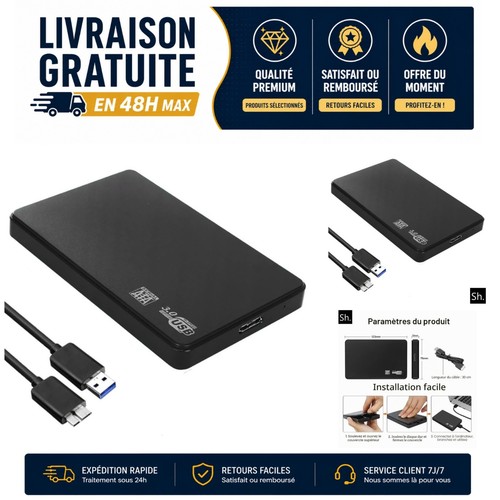 Boîtier disque dur externe - disque,