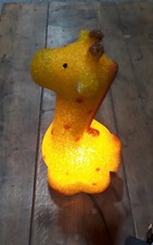 vintage - lampe en plastique veilleuse pour enfant "girafe"