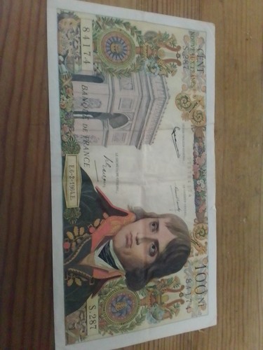 Billet banque francais - un,