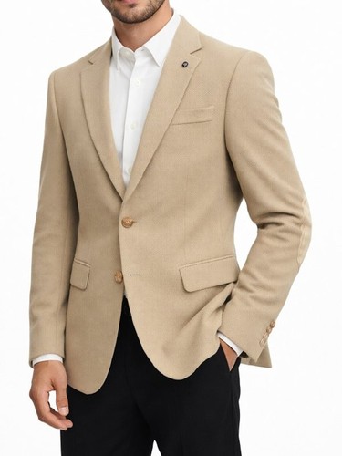 Blazer beige coudières - blazer, à