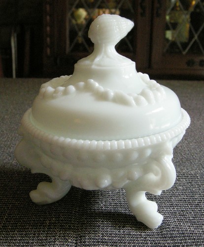 Beau drageoir opaline - opaline, 19eme