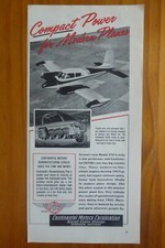 6/1954 PUB CONTINENTAL MOTORS 0-470-B AIRCRAFT ENGINE CESSNA 310 ORIGINAL  AD