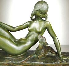 1920/1930 ARY BITTER RARE GRD STATUE SCULPTURE ART DECO FILLETTE NUE TERRE CUITE