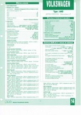 AHD - Fiche Technique Volkswagen