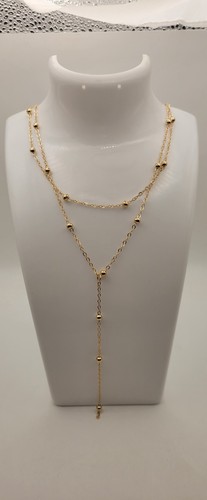 Collier doré double rang - ✨,