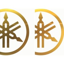 Coppia D'Autocollants Or Logo 3/4 14 X 9 CM Pour Yamaha 530 T-MAX 2012-2014