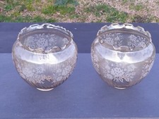 Globes de Lampe à Pétrole Oil Lamp Ancien Verre Tulipe  Napoléon III accessoire