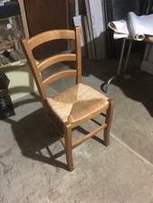 6 Chaises bois pailles