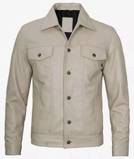 Nouvelle Veste Trucker En Cuir
