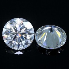 Paire ronde diamant blanc 3,5