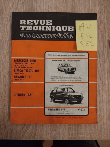 Revue technique citroen 602 - technique, ln