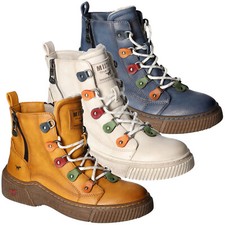 Mustang Bottines Femme Chaudes Avec Lacets Colorés 1436-601