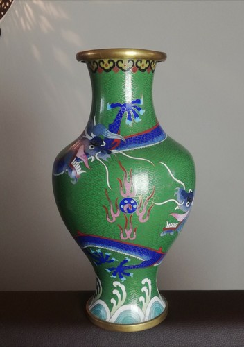 Vase ancien émail - vase,