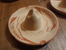 Cendrier en terre cuite en forme de chapeau mexicain 12cm, années 90
