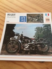 Peugeot 350 cm3 P135 HL 1938 Carte moto Collection Atlas France