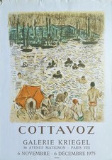André COTTAVOZ - Affiche originale en lithographie - Mourlot - PARIS 1975