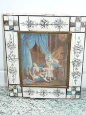 Superbe rare tableau miniature