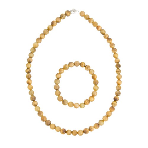 Parure oeil tigre doré - parure,