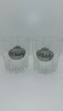 vintage 2 whisky glass set lot
