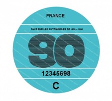 vignette auto-adhésive 1990