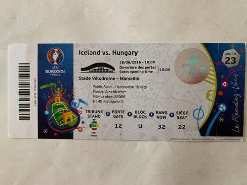 Ticket match uefa euro 2016 - match,