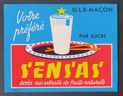 Ancienne étiquette soda - ancienne,