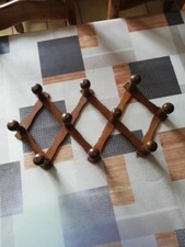 Ancien Porte Manteau Accordéon 10 Patères
