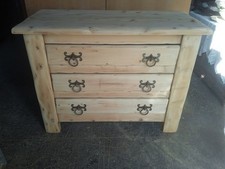 Commode bois naturel brut vintage