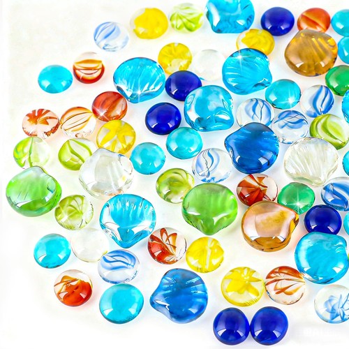 Galets décoratifs verre - décoratifs, en