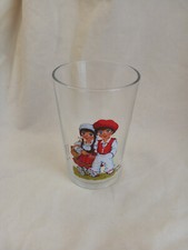 VERRE GARCON ET FILLE EN BALLADE DESSIN MICHEL THOMAS ANNEE 70 / 80 SPADEM