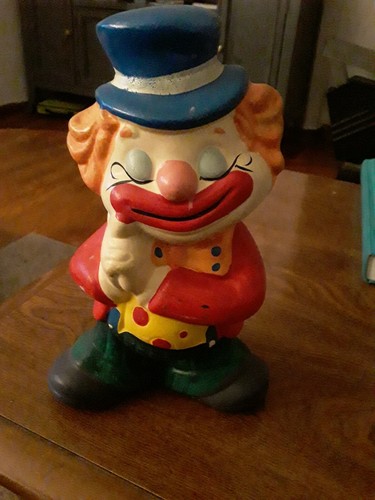Vintage clown piggy bank - piggy,
